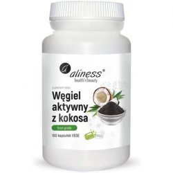 Food Grade Coconut Activated Charcoal 300mg 100 Capsules Aliness