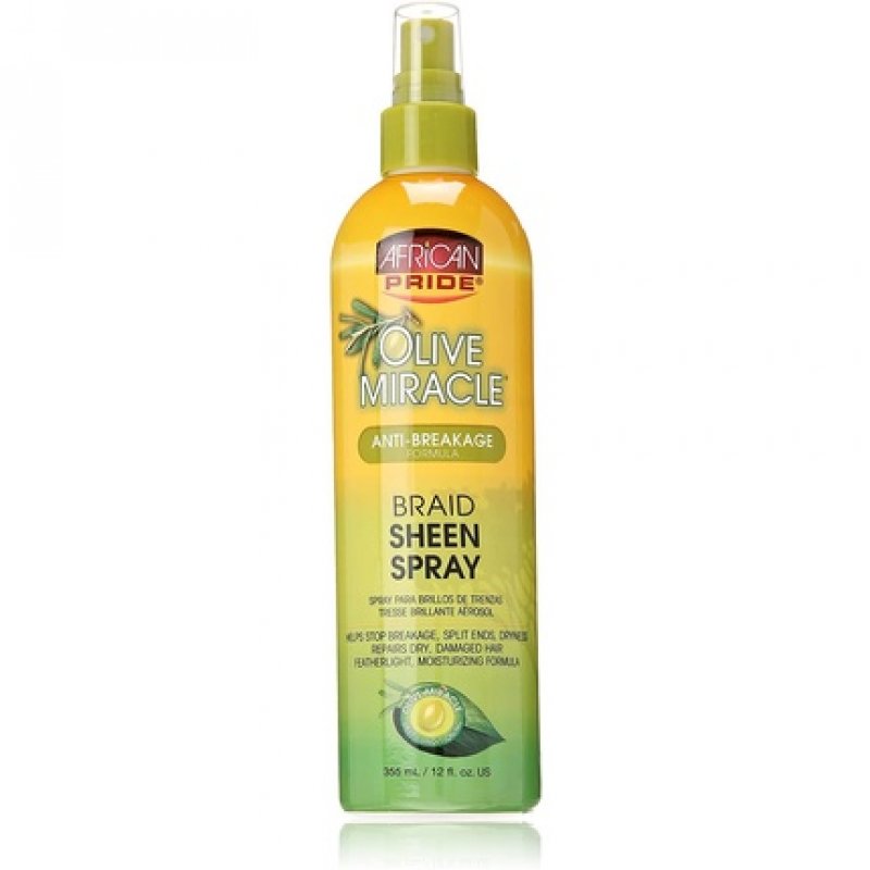 African Pride Olive Miracle Anti-Breakage Braid Sheen Spray 355ml 12 fl.oz