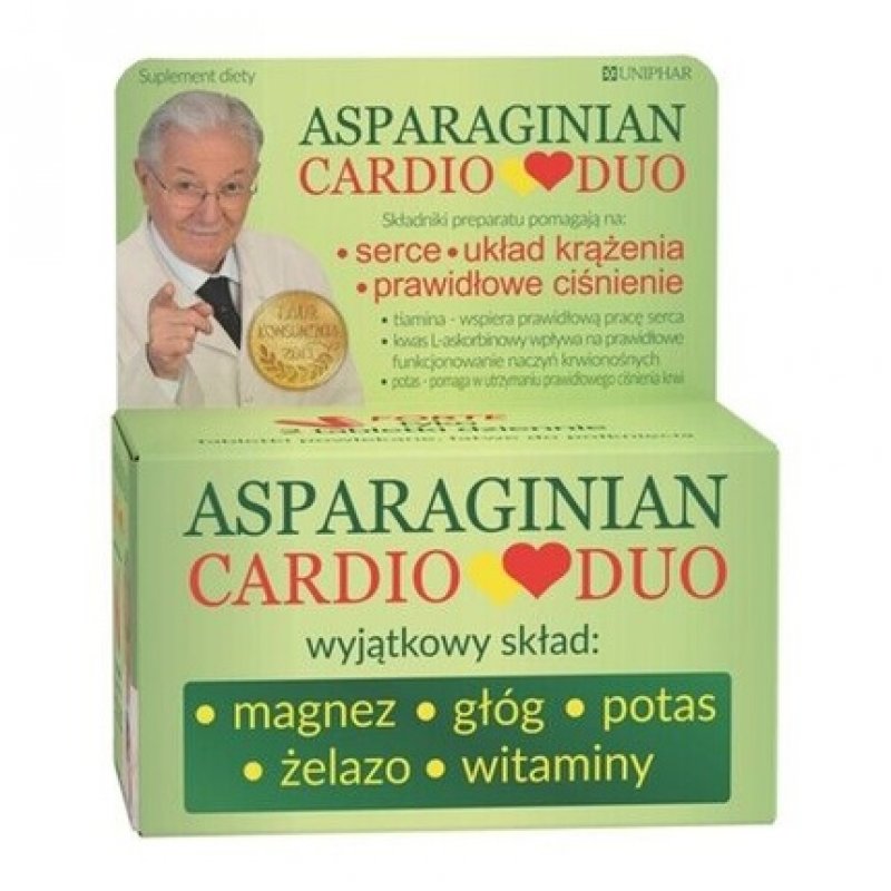 Asparaginian Cardio Duo 50 Tablets Heart Circulation Magnesium Potassium Iron Stress