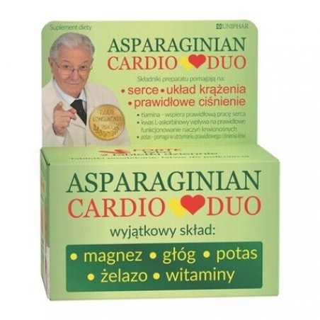Asparaginian Cardio Duo 50 Tablets Heart Circulation Magnesium Potassium Iron Stress