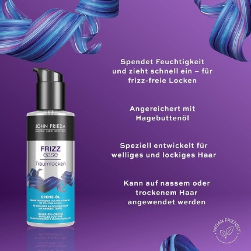 John Frieda Dream Curls Cream-Oil for Frizz-Free Curls 100ml