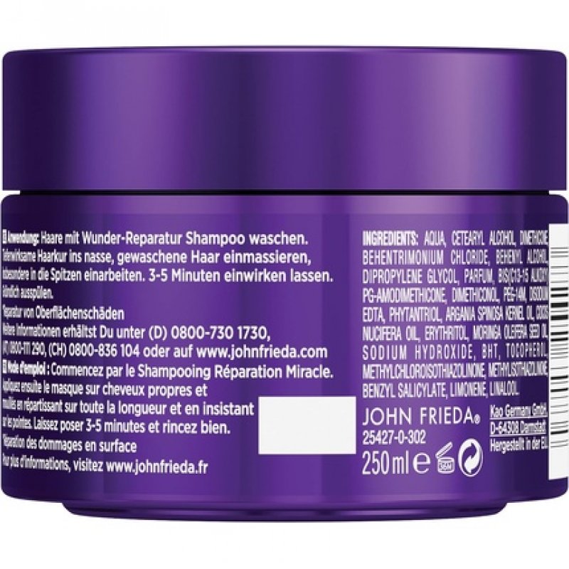 John Frieda Frizz Ease Wonder Treatment Deeply Effective Hair Treatment 250ml