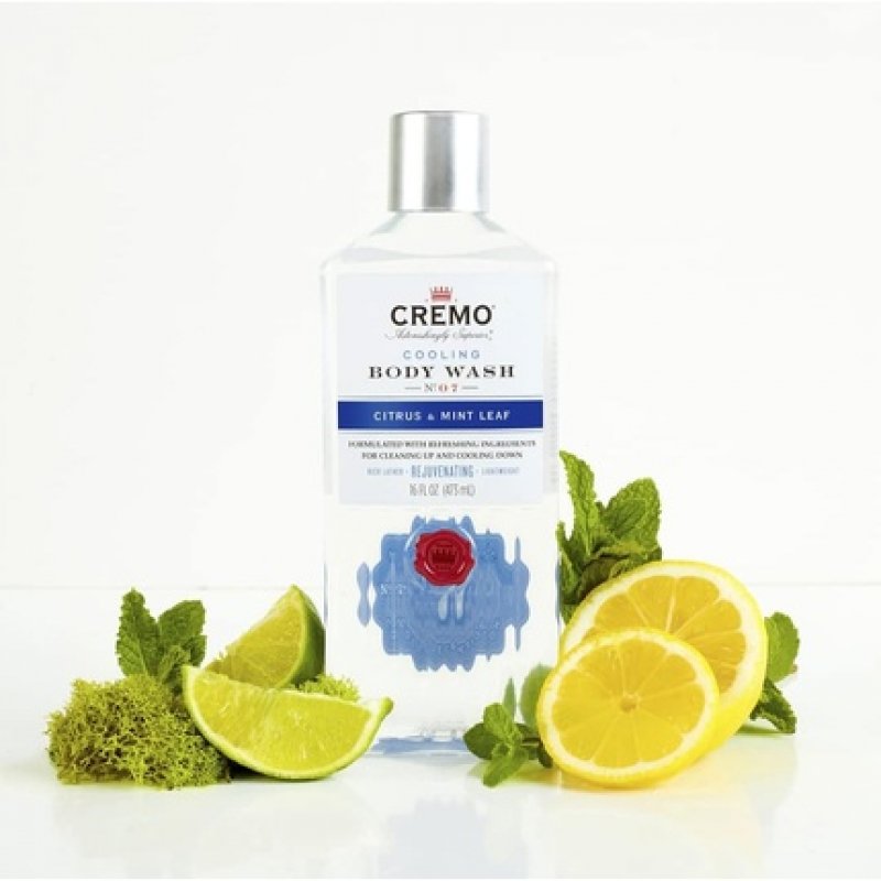 Cremo Cooling Body Wash for Men Rejuvenating Citrus and Mint Leaf Shower Gel 473ml