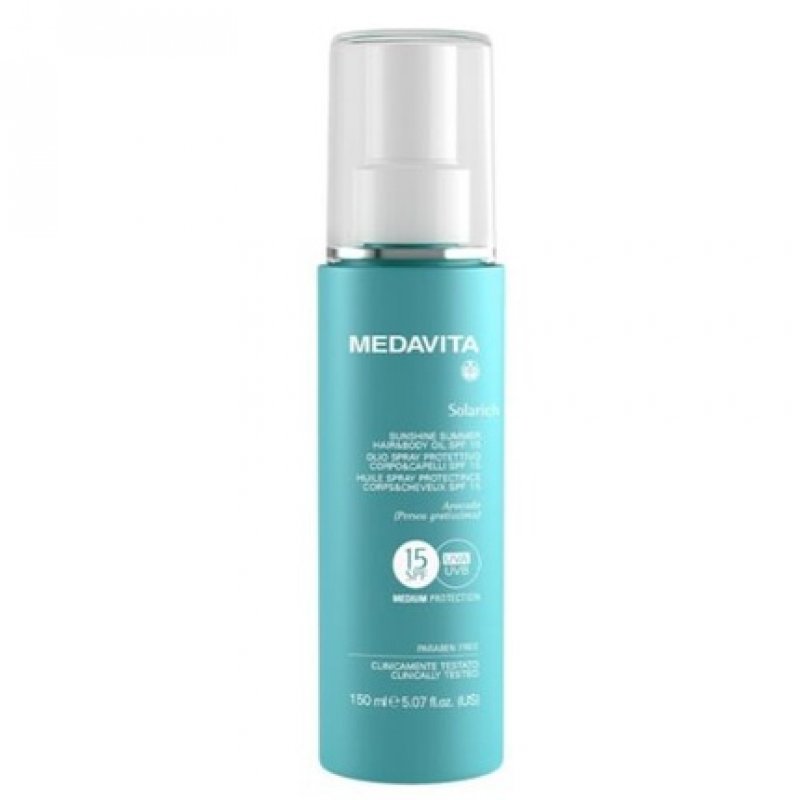 Medavita Solarich Protective Oil Spray SPF15 for Body and Hair 150ml