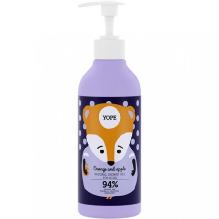 YOPE Natural Shower Gel for Kids with Cranberry Extract and Lavender 400ml Orange Apple