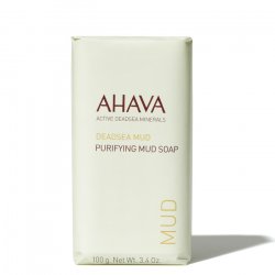 AHAVA Dead Sea Soap Bar for Body and Face Purifying Mud 3.4 Ounce