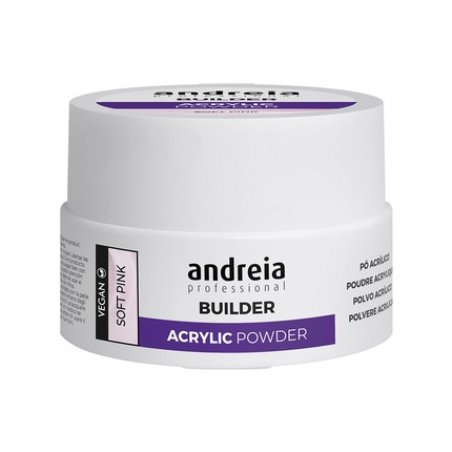 Andreia Professional Acrylic Builder Powder for Nail Extensions Soft Pink 20g - Salon Quality Self-Leveling and