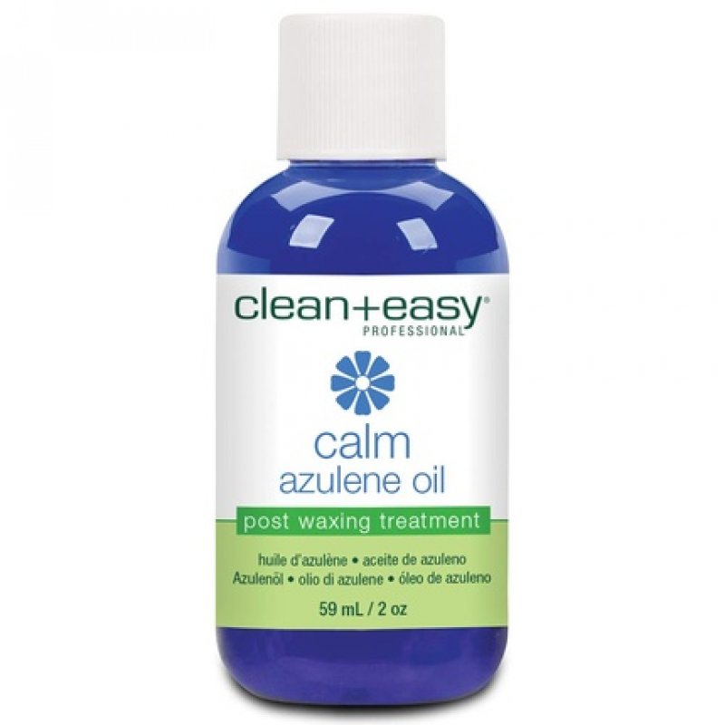 Clean Easy Calm Azulene Oil Post Waxing Care Solution for Sensitive Skin 2oz