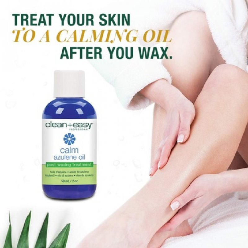 Clean Easy Calm Azulene Oil Post Waxing Care Solution for Sensitive Skin 2oz