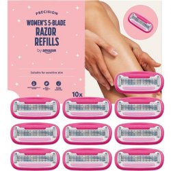 Amazon 5-Blade Razor Refill in Pink 10 Refills - Pack of 10