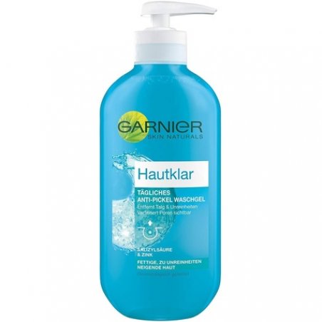 Garnier Skin Clear Anti-Spot Wash Gel Daily Facial Cleansing for Visibly Purer Skin Antibacterial 200ml