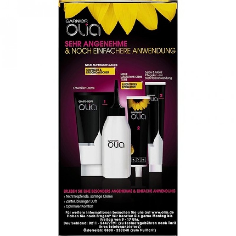 Garnier Olia Hair Colouration Dark Brown 3.0 60% Flower Oils Intense Colour Strength