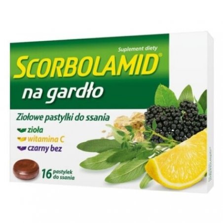Scorbolamid Throat Pain Relief 16 Lozenges