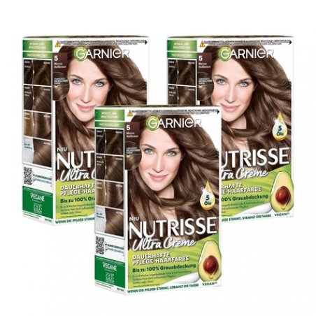 Garnier Nutrisse Permanent Hair Color with Nourishing Fruit Oils 050 Mocha Light Brown 1 Stück