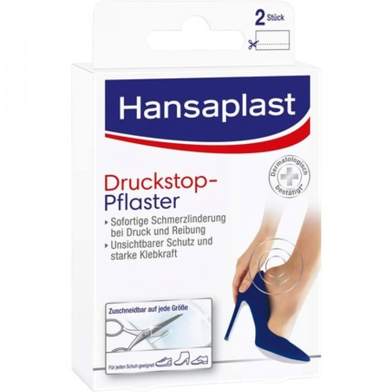 Hansaplast Pressure Stop Plaster Transparent Blister Prevention 2 Pieces