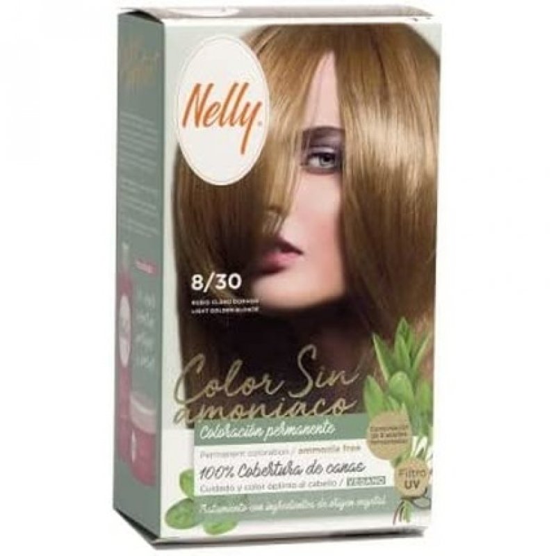 NELLY Ammonia-Free Hair Color 8/30 Light Golden Blonde