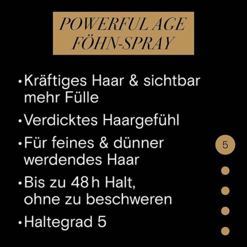 Taft Powerful Age Hair Dryer Spray for Fine Hair 150ml