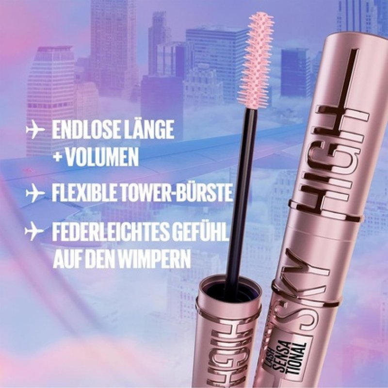 Maybelline New York Pink Lash Sensational Sky High Mascara for Extremely Long Lashes 7.2ml Pink Air