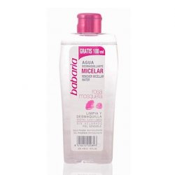 Babaria Cleanses and Smooths Water Micellar Make-up Remover Rosehip for Face, Eyes & Lips - Sensitive Skin - 100% Vegan