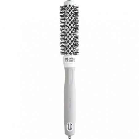Olivia Garden Expert Blowout Shine Hairbrush White and Grey 20mm