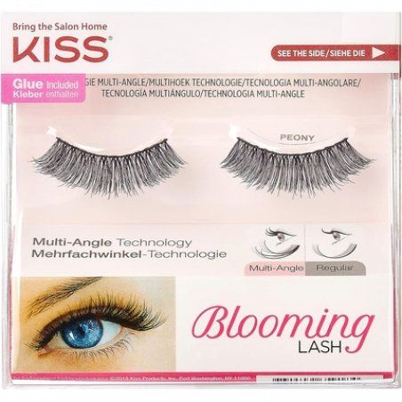 KISS Blooming Lash Fake Eyelashes Peony with Tapered End Technology and Multi-Angle Technology 2 Count