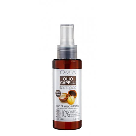 Omia Eco Bio Hair Oil with Macadamia Oil 100ml - Moisturizing Treatment for Damaged and Shiny Hair