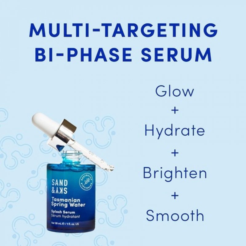 Sand & Sky Tasmanian Spring Water Splash Serum Hyaluronic Acid Serum for Face 30ml