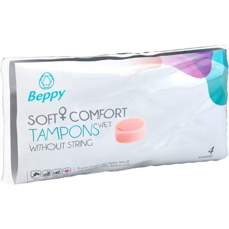 Beppy Soft Comfort Tampons with Lubricant Lamination - Pack of 4