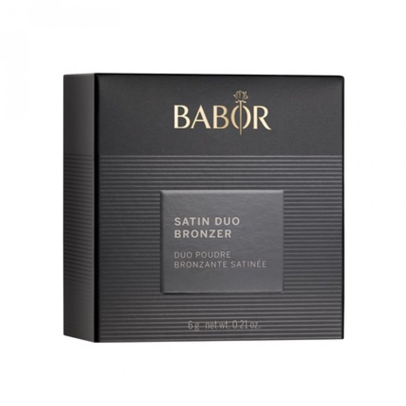 BABOR MAKE UP Satin Duo Bronzer Baked Two-Tone Lightweight Bronzing Powder for a Natural Tan Finish 6g