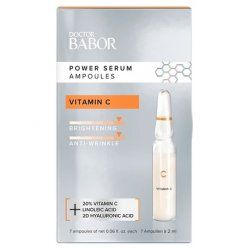 DOCTOR BABOR Power Serum Vitamin C Face Ampoules with Hyaluronic Acid for Radiant Skin - 7 x 2ml