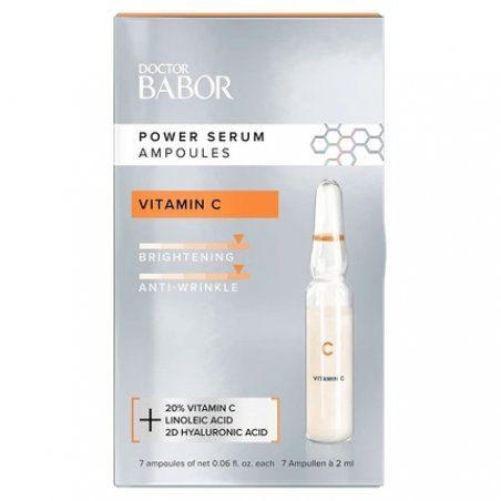 DOCTOR BABOR Power Serum Vitamin C Face Ampoules with Hyaluronic Acid for Radiant Skin - 7 x 2ml