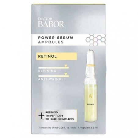 DOCTOR BABOR Power Serum Retinol Face Ampoules with Hyaluronic Acid and Anti-Aging Retinol - 7 x 2ml