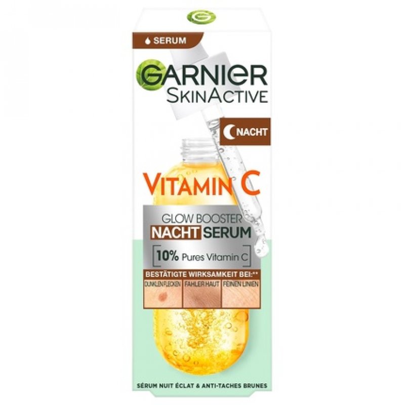 Garnier Night Serum with Vitamin C for Dark Spots and Tired Skin & Day Cream with Vitamin C for Radiant Skin