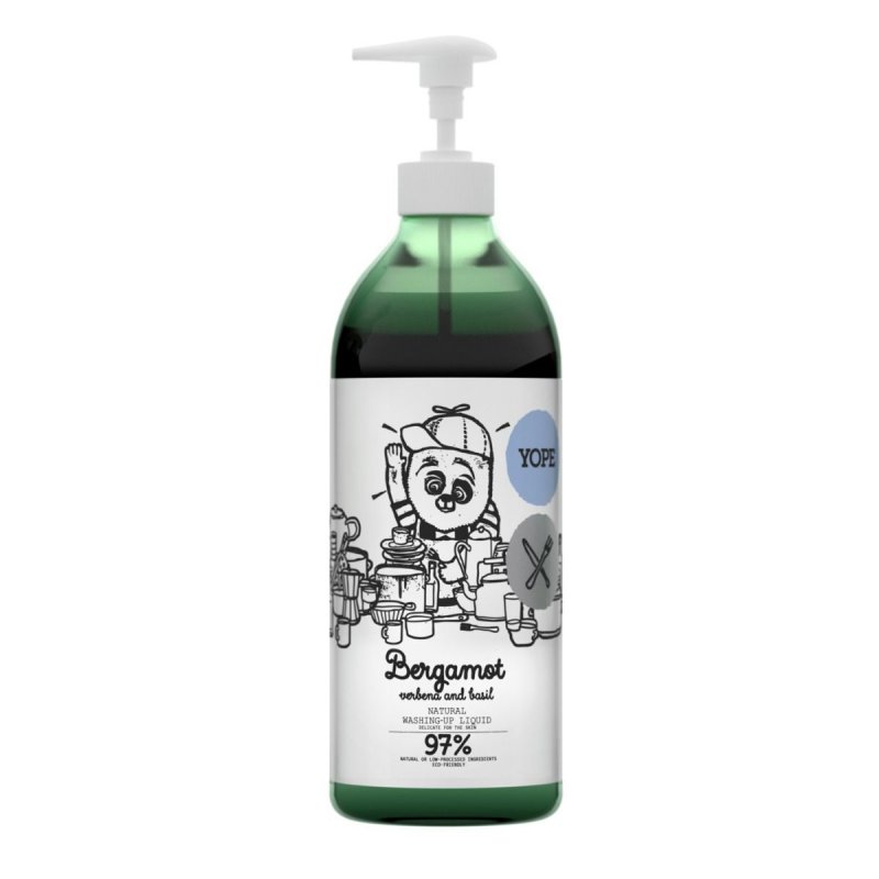 Yope Natural Detergent Washing-Up Liquid Bergamot & Basil 750ml