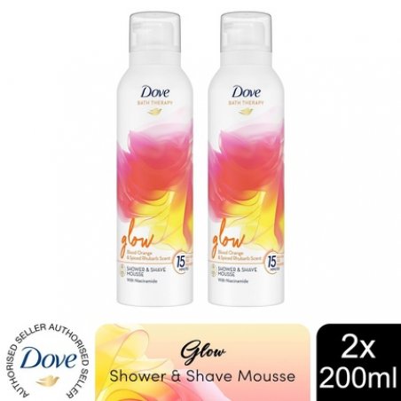Dove Bath Therapy Glow Shower & Shave Mousse with Orange & Rhubarb Scent 200ml