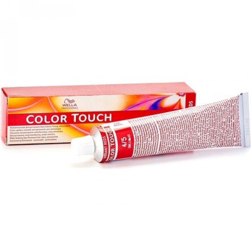 Wella Colour Touch Demi-Permanent Hair Colour No. 4/5 Medium Brown Mahogany 60ml