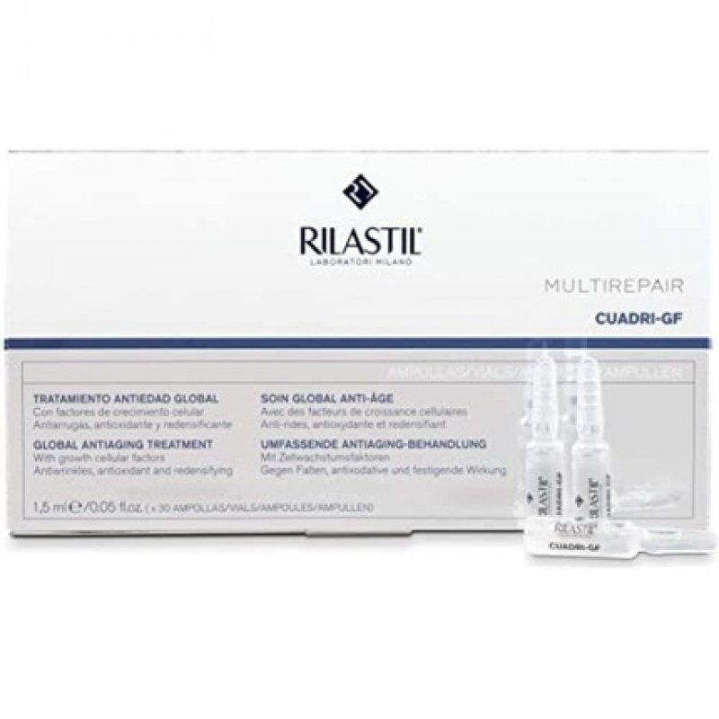 Rilastil Multirepair Cuadri GF Anti-Aging Facial Ampoules Repair and Moisturising Treatment 30 Units