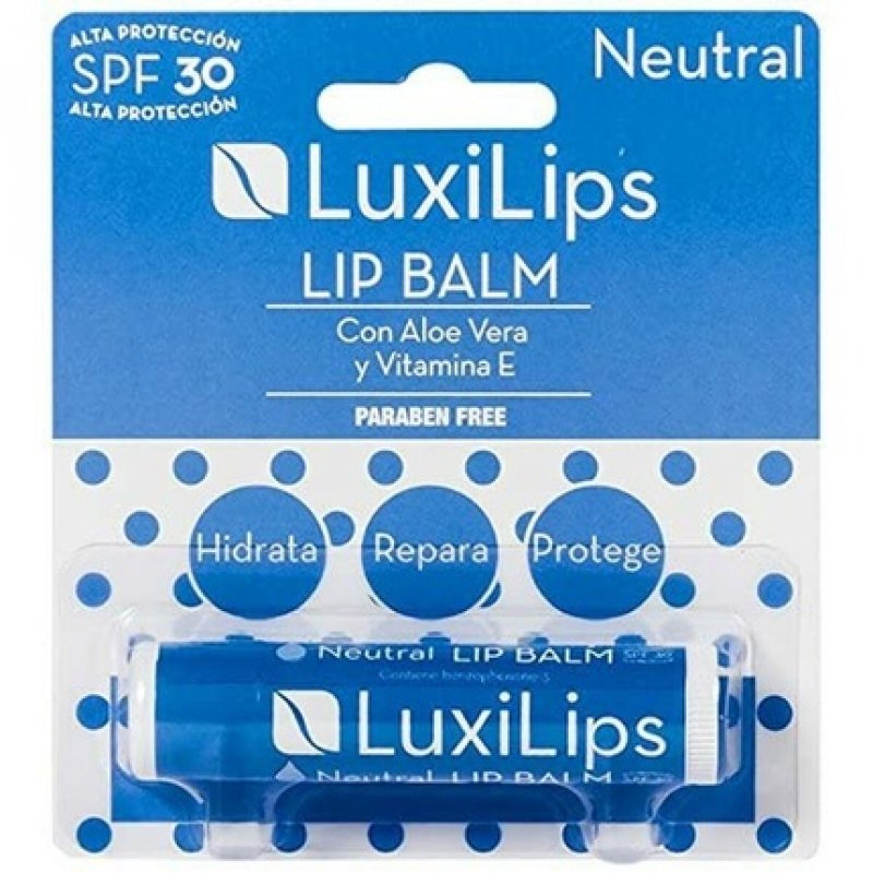 LuxiLips Neutral Lip Balm with SPF 30 and Aloe Vera