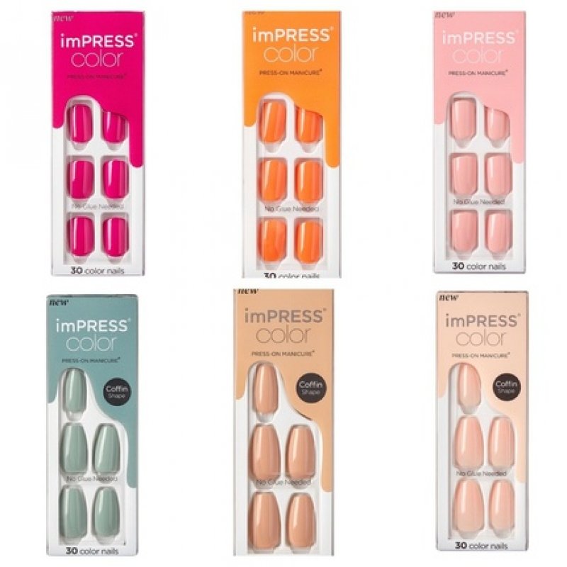 Kiss ImPress Press-On Manicure Color Nails Pure Fit - Multiple Colors Available