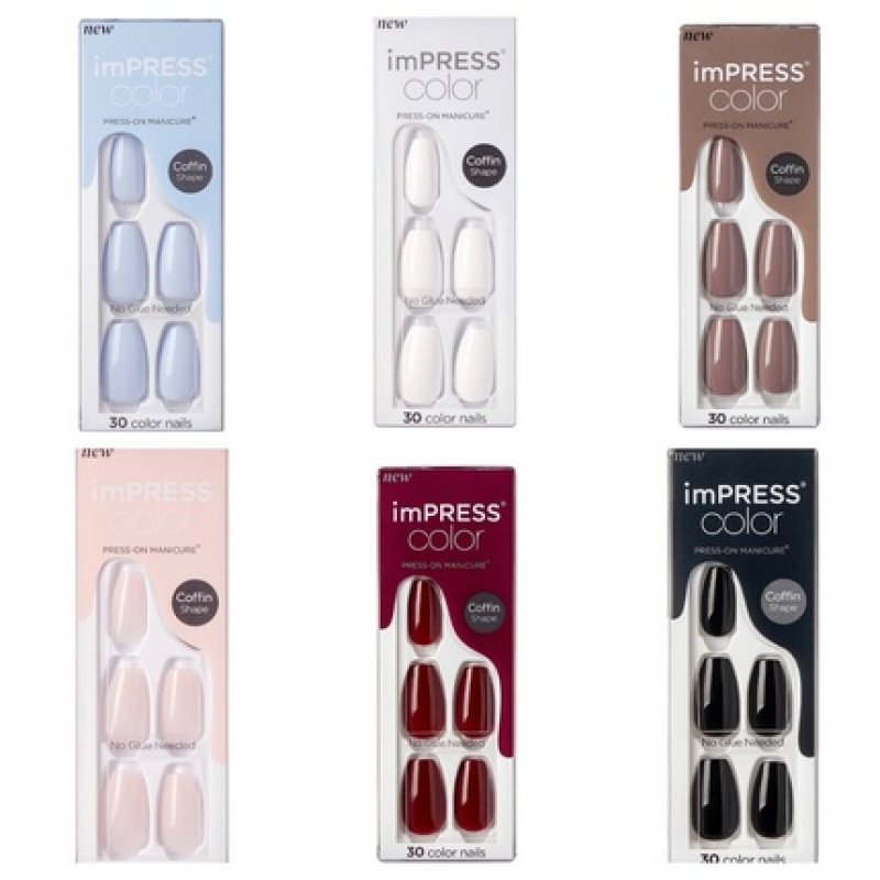 Kiss ImPress Press-On Manicure Color Nails Pure Fit - Multiple Colors Available