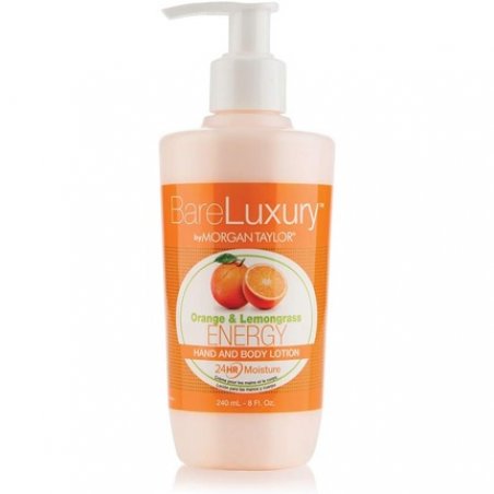 Morgan Taylor BareLuxury Hand and Body Lotion Orange and Lemongrass Energy 8 oz
