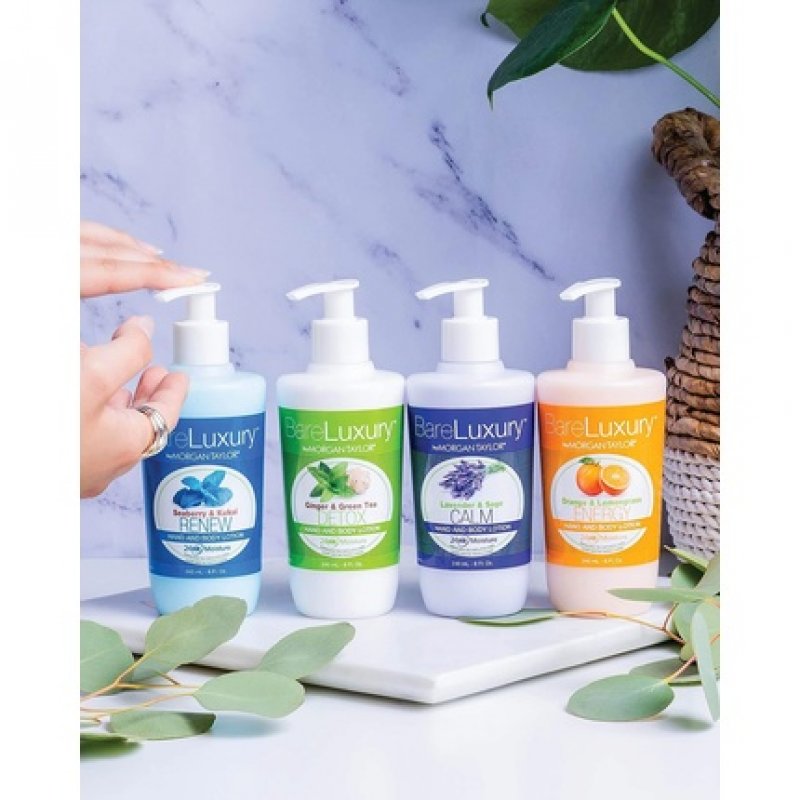 Morgan Taylor BareLuxury Hand and Body Lotion Orange and Lemongrass Energy 8 oz