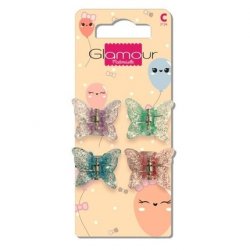 Glamour Mademoiselle Hair Clips 4 Pieces - Pack of 4