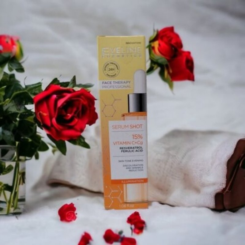 Eveline Face Therapy Serum Shot Illuminating Treatment with 15% Vitamin C Cg 30ml