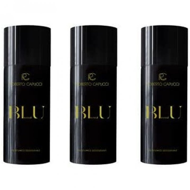 Roberto Cappucci Blue Water Perforated Deodorant 150ml - Pack of 3