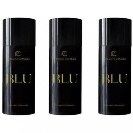 Roberto Cappucci Blue Water Perforated Deodorant 150ml - Pack of 3