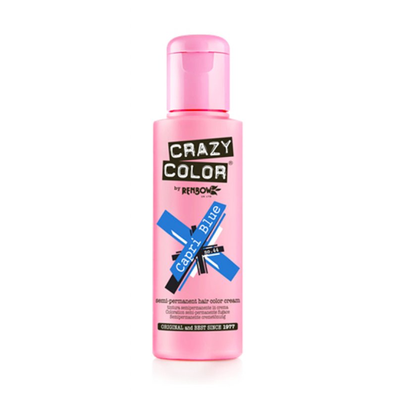 Crazy Colour Semi Permanent Hair Dyes 100ml Capri Blue