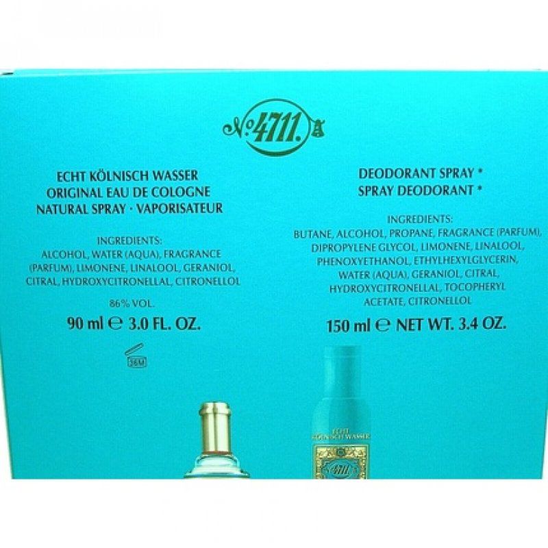 4711 Original Eau de Cologne Spray 90ml Deodorant Spray 150ml - Pack of 2