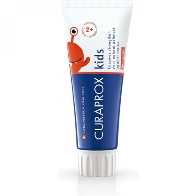 Curaprox Children's Toothpaste CS Kids Strawberry 60ml - Fluoride Free SLS Free Microplastic Free & Triclosan Free Kids