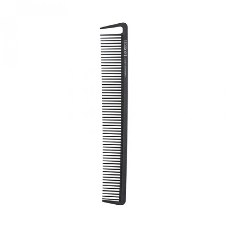 T4B Lussoni Cutting Comb Carbon Hair Cutting Comb for All Hair Types with Antistatic and Negative Ions, Coarse and Fine